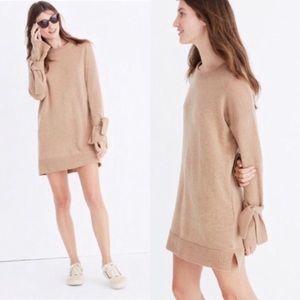 Madewell Sweater Dress with Tie Sleeves